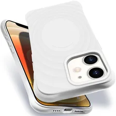 iPhone12 iPhone12Pro MagSafe対応 ケース 耐衝撃 米軍MIL規格 アイフォン12 スマホケース シリコン 保護ケース いpほね12Pro カバー ストラップホール付き 傷つけ防止 ワイヤレス充電対応 6.1インチ用（ホワイト）