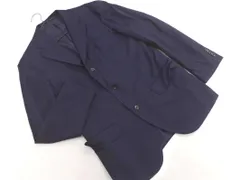 EDIFICE エディフィス ウール100% ストライプ テーラード ジャケット size48/紺 ◇■ メンズ