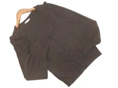 TO BE CHIC トゥービーシック フリル Vネック カーディガン size2/ブラウン ◇■ レディース