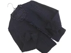 ANAYI アナイ ツイード ノーカラー ジャケット size36/紺 ◇■ レディース