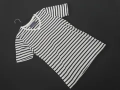 wjk ダヴルジェイケイ Vネック ボーダー Tシャツ sizeS/白ｘ黒 ■◆ メンズ