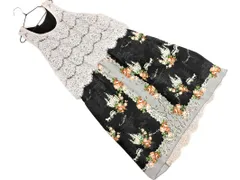 axes femme アクシーズファム 花柄 レース ノースリーブ ワンピース sizeM/グレー ■◆ レディース