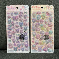 うるちゅるPOPシール マイメロ クロミ キティちゃん キキララ サンリオ 2枚セット 正規品 ぷっくりシール