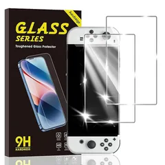 【2枚入り】対応 FOR switch2 用の ガラスフィルム 画面保護 FOR switch2 用の フィルム 保護フィルム 強化ガラス 日本旭硝子素材 気泡ゼロ 硬度9H 飛散防止処理 撥油性耐衝撃 指紋防止 ラウンドエッジ加工 クラッチ防止 対応 FOR