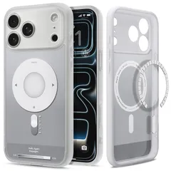 Spigen 【創業18年の技術力】 iPhone 17 Pro ケース MagSafe対応 マット 指紋防止 ストラップホール 米軍MIL規格 ウルトラ・ハイブリッド・マグフィット (クラシック・シルバー) ACS10075