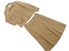 NATURAL BEAUTY BASIC ナチュラルビューティーベーシック フェイクスエード セットアップ ジャケット スカート スーツ size上L 下M/ベージュ ◇■ レディース