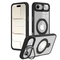 【米軍規格・seninhi対応】iPhone Air ケース seninhi リング360°回転スタンド機能 縦横両対応 半透明 黄ばみ防止 ワイヤレス充電 iPhone 17 Air レンズ保護 ワイヤレス充電対応 耐衝撃 携帯カバー マグネット搭載 車載ホ