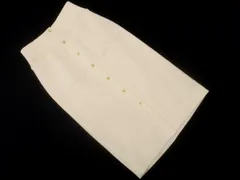 NOLLEY'S ノーリーズ フロントボタン タイト スカート size34/オフホワイト ■■ レディース