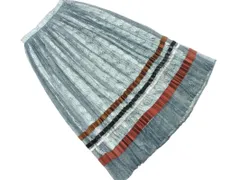 MERCURYDUO マーキュリーデュオ 総レース プリーツ スカート sizeF/緑 ■◇ レディース