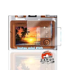 用 FUJIFILM instax mini Evo ガラスフィルム ２枚 【国産AGC旭硝子素材】 用 instax mini EVO フィルム 全面保護 用 mini EVO 保護フィルム 耐衝撃 硬度9H 用 EVO 液晶保護フィル 高透過率 超薄型 飛