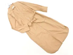 nano universe ナノユニバース リボンベルト付き ロング シャツ ワンピース size38/ベージュ ■◇ レディース