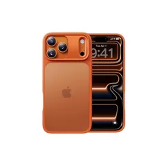 【米軍MIL規格・指紋防止】CASEKOO iPhone 17 Pro Max 用 ケース 耐衝撃 滑り止め 指紋防止 米軍MIL規格 マット仕上げ ストラップホール付き カバー ワイヤレス充電対応 アイフォン 17 プロマックス 用 6.9 インチ(オレンジ