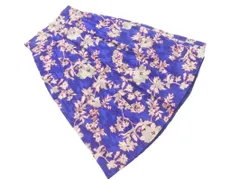 UNITED ARROWS ユナイテッドアローズ 花柄 フレア スカート size36/青 ■■ レディース