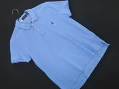 POLO RALPH LAUREN ポロ ラルフローレン ワンポイント刺繍 ポロシャツ sizeM/水色 ■◆ メンズ