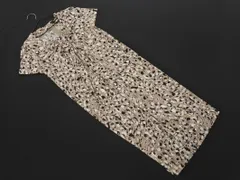 PAUL STUART ポールスチュアート 総柄 Iライン ワンピース size6/ベージュ ■◆ レディース