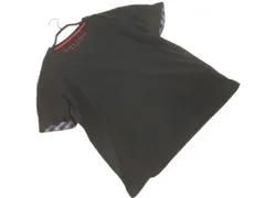 BLACK LABEL CRESTBRIDGE ブラックレーベル クレストブリッジ Vネック 切替 チェック Tシャツ size4/黒 ■◆ メンズ