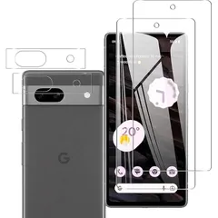 【2+2枚セット- 日本旭硝子素材】対応 Google Pixel 7A ガラスフィルム (2枚) + レンズ保護フィルム (2枚) Google Pixel 7a フィルム さらさら グーグルピクセル7a 強化ガラス Pixel 7A 液晶保護 厚さ0.26
