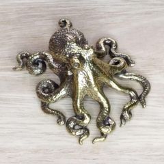 タコ 置物 香立て メタリック インテリア タコの彫刻装飾品/お香立て