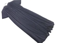 MACKINTOSH PHILOSOPHY マッキントッシュフィロソフィー バンドカラー ロング シャツ ワンピース size38/濃紺 ■◆◎レディース