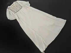 Lumier リュミエ 刺繍 バルーンスリーブ ロング ワンピース size38/オフホワイト ■◆ レディース