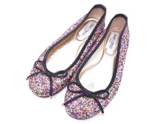 Jimmy Choo ジミーチュウ リボン グリッター バレエ シューズ フラット パンプス size34.5(21.5cm)/カラフル ■■ レディース
