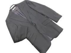 PAUL STUART ポールスチュアート ウール100% チェック テーラード ジャケット size46/グレー ◇■ メンズ