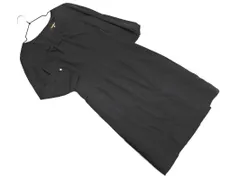 PAUL STUART ポールスチュアート ウール混 Aライン ワンピース size8/チャコール ◇■ レディース