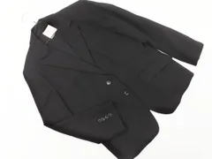 KUMIKYOKU 組曲 大きいサイズ ウール100% ストライプ テーラード ジャケット size7/黒 ◇■ レディース