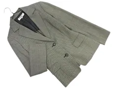 NATURAL BEAUTY BASIC ナチュラルビューティーベーシック ウール100% 総柄 ジャケット sizeS/黒ｘ白 ◇■ レディース