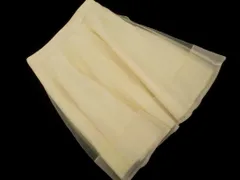 NATURAL BEAUTY BASIC ナチュラルビューティーベーシック チュール フレア スカート sizeM/黄 ■■ レディース