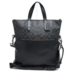 コーチ／COACH バッグ トートバッグ 鞄 ハンドバッグ メンズ 男性 男性用 PVC レザー 革 ブラック 黒  F72528 Graham Foldover Tote In Signature Canvas グラハム フォールドオーバー トート シグネチ