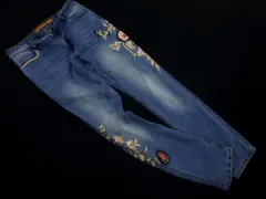 Desigual デシグアル 刺繍 デニムパンツ size32/青 ■■ レディース