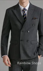 ビジネススーツ スーツ メンズ ダブル 2パンツ スリム 冬 50代 m l xl  秋冬 ウエスト調整 裏地 大きいサイズ 小さいサイズ おしゃれ 大きめ 上下 カジュアル サイズ セットアップ