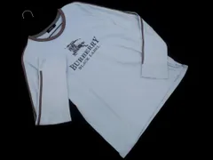 BURBERRY BLACK LABEL バーバリー ブラックレーベル ロゴ 長袖 カットソー size3/水色 ◇■ メンズ