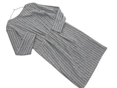 BEAUTY & YOUTH ビューティ&ユース ユナイテッドアローズ ウール混 ストライプ Iライン ワンピース グレー ◇■ レディース