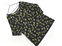 ESCADA エスカーダ シルク混 花柄 ニット セーター sizeM/黒ｘカーキ ◇■ レディース