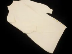 BLUE LABEL CRESTBRIDGE ブルーレーベル クレストブリッジ ウール混 ケーブル編み ニット ワンピース size38/アイボリー ◇■ レディース