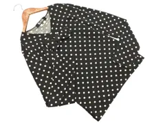 BLACK COMME des GARCONS ブラック コムデギャルソン ウール100% ドット リボン カットソー sizeS/黒 ◇■ レディース