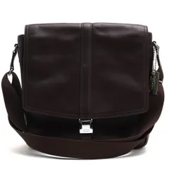 コーチ／COACH バッグ ショルダーバッグ 鞄 メンズ 男性 男性用 レザー 革 本革 ダークブラウン 茶 ブラウン  70300 Transatlantic Leahter Map Bag トランスアトランティック レザー マップ バッグ クロスボディバッ
