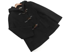 PAUL STUART ポールスチュアート アンゴラ混 ショート丈 ダッフル コート size6/黒 ◇■ レディース