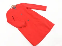 BEAMS LIGHTS ビームスライツ ウール混 ノーカラー コート size36/赤 ◇■ レディース