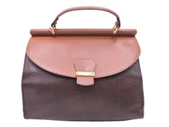 NINA RICCI ニナリッチ レザー ビジネス ハンド バッグ キャメルｘ茶 ■■ レディース