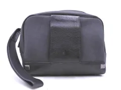 dunhill ダンヒル レザー セカンド クラッチ バッグ 黒 ■■ メンズ