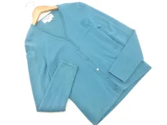 NATURAL BEAUTY BASIC ナチュラルビューティーベーシック ウール100% ニット カーディガン sizeM/青緑 ◇■ レディース