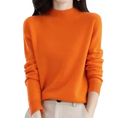 【新品】 [PALAME] ニット トップス レディース 秋冬 ニュールック・3サイズ展開・ハイネック・カシミヤタッチ・重ねる着便利・着回しやすい・厚手・着痩せ・小顔・高伸縮 リブ セーター カットソー ニットソー インナー 長袖 カジュアル 秋 冬 (J 1