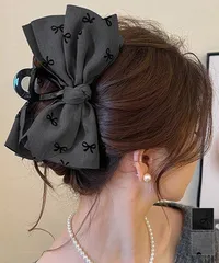 リボンヘアクリップ ビッグリボンバレッタ