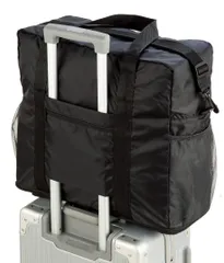 Basic Standard キャリーオンバッグ 折り畳み 携帯バッグ 大容量 拡張底 30L～40L ショルダー付き 軽量 ボストンバッグ キャリーバッグ 旅行 機内持ち込み メンズ レディース収納