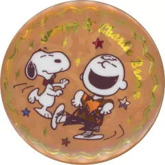 【中古】バッジ・ビンズ スヌーピー＆チャーリー・ブラウン 「PEANUTS(SNOOPY) 75years シークレットホログラム缶バッジ」