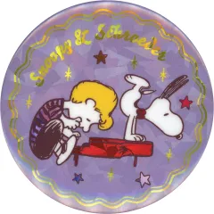 【中古】バッジ・ビンズ スヌーピー＆シュローダー 「PEANUTS(SNOOPY) 75years シークレットホログラム缶バッジ」