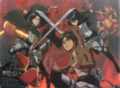 【中古】クリアファイル エレン＆ミカサ＆リヴァイ A4クリアファイル 「進撃の巨人」 アニメディア2013年11月号 付録